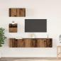 Preview: ARDEBO.de - Wand TV Schrank 4 pcs Altes Holz 30,5 x 30 x 30 cm Mittel
