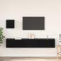 Preview: ARDEBO.de - TV-Regal Set Sonstiges mit Speicher mit Tür 4 pcs Schwarz Eiche 60 x 30 x 30 cm