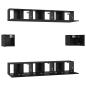 Preview: TV-Schranksystem Sonstiges 8 pcs Schwarz Eiche 60 x 30 x 30 cm