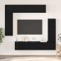 Preview: ARDEBO.de - TV-Schranksatz mit Regal Sonstiges mit Speicher mit Tür 8 pcs Schwarz Eiche 80 x 30 x 30 cm