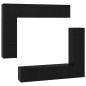 Preview: TV-Schranksatz mit Regal Sonstiges mit Speicher mit Tür 8 pcs Schwarz Eiche 80 x 30 x 30 cm
