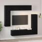 Preview: TV-Schranksatz mit Regal Sonstiges mit Speicher mit Tür 8 pcs Schwarz Eiche 80 x 30 x 30 cm