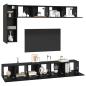 Preview: TV-Schranksatz mit Regal Sonstiges 6 pcs Schwarz Eiche 30,5 x 30 x 90 cm