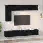 Preview: TV-Schranksatz mit Regal Sonstiges 6 pcs Schwarz Eiche 30,5 x 30 x 90 cm