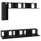 Preview: TV-Schranksatz mit Regal Sonstiges 6 pcs Schwarz Eiche 30,5 x 30 x 90 cm