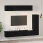 Preview: TV-Schranksatz mit Regal Sonstiges 6 pcs Schwarz Eiche 30,5 x 30 x 90 cm