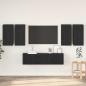 Preview: ARDEBO.de - TV-Schrank-Set mit Regal mit Speicher mit Tür 6 pcs Schwarz Eiche 60 x 30 x 30 cm