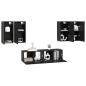 Preview: TV-Schrank-Set mit Regal mit Speicher mit Tür 6 pcs Schwarz Eiche 60 x 30 x 30 cm
