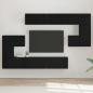 Preview: ARDEBO.de - TV-Schranksatz 10 pcs Schwarz Eiche 180 x 30 x 90,5 cm