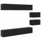 Preview: TV-Schränke mit Speicher mit Tür 8 pcs Schwarz Eiche 60 x 30 x 30.5 cm