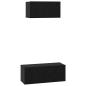 Preview: TV-Schrank Sonstiges mit Speicher mit Tür 2 pcs Schwarz Eiche 80 x 30 x 30 cm