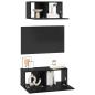 Preview: TV-Schrank Sonstiges mit Speicher mit Tür 2 pcs Schwarz Eiche 80 x 30 x 30 cm
