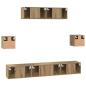 Preview: TV-Schranksystem 7 pcs Handwerklich gefertigter Eichenholz