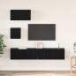 Preview: ARDEBO.de - TV-Regal Set Sonstiges mit Speicher mit Tür 4 pcs Schwarz Eiche 80 x 30 x 30 cm