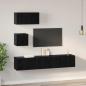Preview: TV-Regal Set Sonstiges mit Speicher mit Tür 4 pcs Schwarz Eiche 80 x 30 x 30 cm