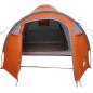 Preview: Kuppelzelt mit Dach mit Speicher Grau und Orange 384 x 254 x 170 cm