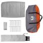 Preview: Kuppelzelt mit Dach mit Speicher Grau und Orange 384 x 254 x 170 cm