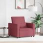 Preview: ARDEBO.de - 3-in-1 Einzelsofa Bett umwandelbar Weinrotes Gewebe