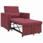 Preview: 3-in-1 Einzelsofa Bett umwandelbar Weinrotes Gewebe