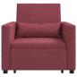 Preview: 3-in-1 Einzelsofa Bett umwandelbar Weinrotes Gewebe