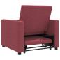 Preview: 3-in-1 Einzelsofa Bett umwandelbar Weinrotes Gewebe