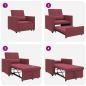 Preview: 3-in-1 Einzelsofa Bett umwandelbar Weinrotes Gewebe