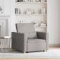 Preview: ARDEBO.de - 3-in-1 Einzelsofa Bett umwandelbar Taupe Stoff