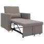 Preview: 3-in-1 Einzelsofa Bett umwandelbar Taupe Stoff