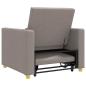 Preview: 3-in-1 Einzelsofa Bett umwandelbar Taupe Stoff