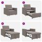 Preview: 3-in-1 Einzelsofa Bett umwandelbar Taupe Stoff
