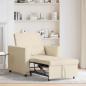 Preview: 3-in-1 Einzelsofa-Bett konvertierbar Creme Stoff