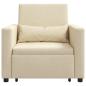 Preview: 3-in-1 Einzelsofa-Bett konvertierbar Creme Stoff