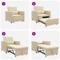 Preview: 3-in-1 Einzelsofa-Bett konvertierbar Creme Stoff