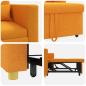 Preview: 3-in-1 Einzelsofa-Bett wandelbar Gelb Dunkler Stoff