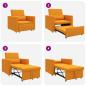 Preview: 3-in-1 Einzelsofa-Bett wandelbar Gelb Dunkler Stoff