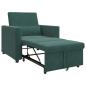 Preview: 3-in-1 Einzel-Sofa-Bett umwandelbar dunkelgrüner Samt