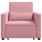 Preview: 3-in-1 Schlafsofa Rosa Samt