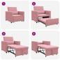 Preview: 3-in-1 Schlafsofa Rosa Samt