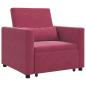 Preview: 3-in-1 Schlafsofa Weinrot Samt