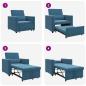 Preview: 3-in-1 Schlafsofa Blau Samt