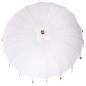 Preview: Sonnenschirm Creme x 250 cm Baumwolle und Massivholz