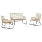 Preview: Garten Essgruppe 3 pcs Schwarz, Anthrazit 113 x 69 x 83 cm