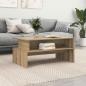Preview: Couchtisch Eiche handwerklich 90 x 55 x 42,5 cm Holzwerkstoff