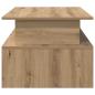 Preview: Couchtisch Eiche handwerklich 90 x 55 x 42,5 cm Holzwerkstoff