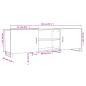 Preview: TV-Schrank Räuchereiche 150x30x50 cm Holzwerkstoff