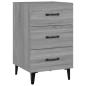 Preview: Nachttisch Grau Sonoma 40x40x66 cm Holzwerkstoff