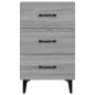 Preview: Nachttisch Grau Sonoma 40x40x66 cm Holzwerkstoff