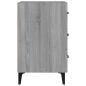 Preview: Nachttisch Grau Sonoma 40x40x66 cm Holzwerkstoff