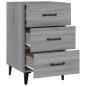 Preview: Nachttisch Grau Sonoma 40x40x66 cm Holzwerkstoff