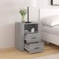 Preview: Nachttisch Grau Sonoma 50x36x60 cm Holzwerkstoff